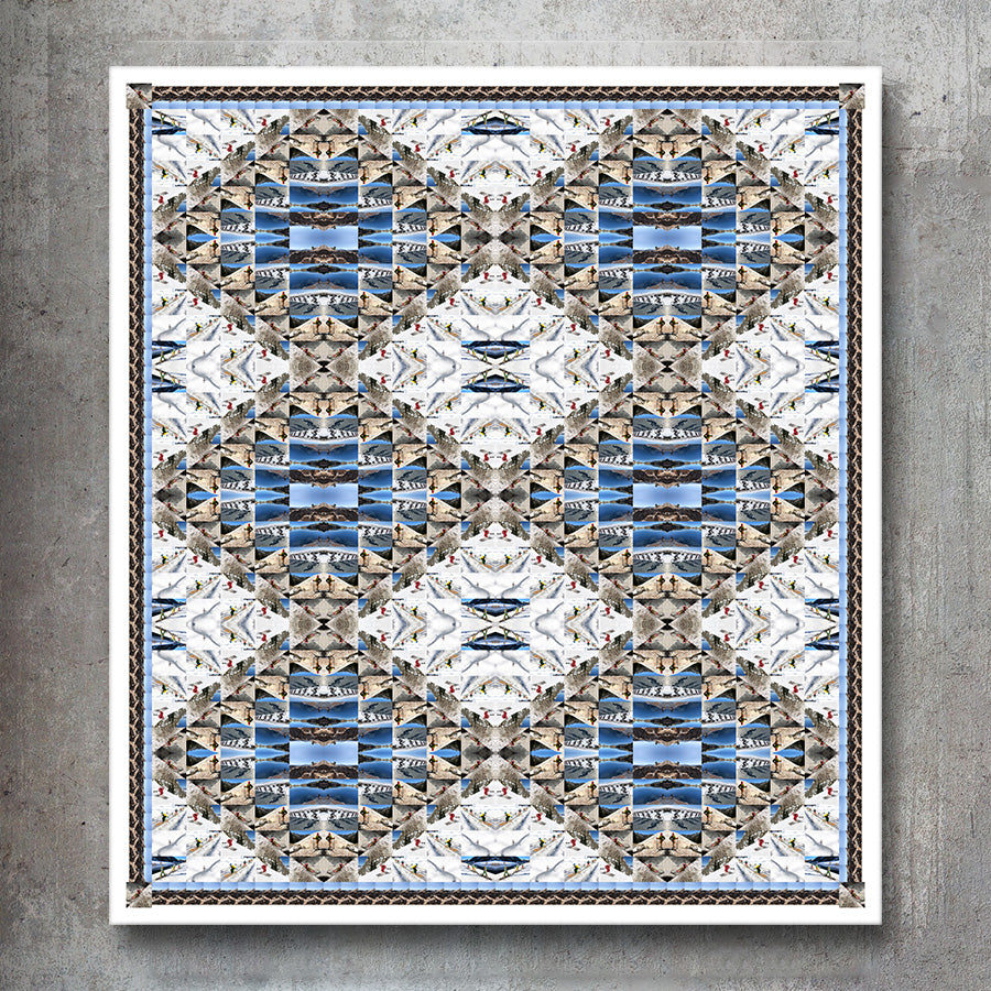 Digital quilt of antique toys by Hooey Mountain