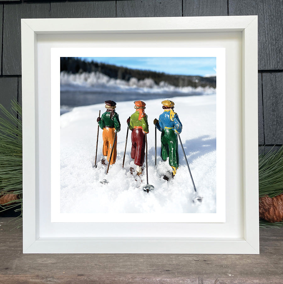 The Minis - 9x9 image in a 12x12 (and 11x14) Floated in a White Wood Frame