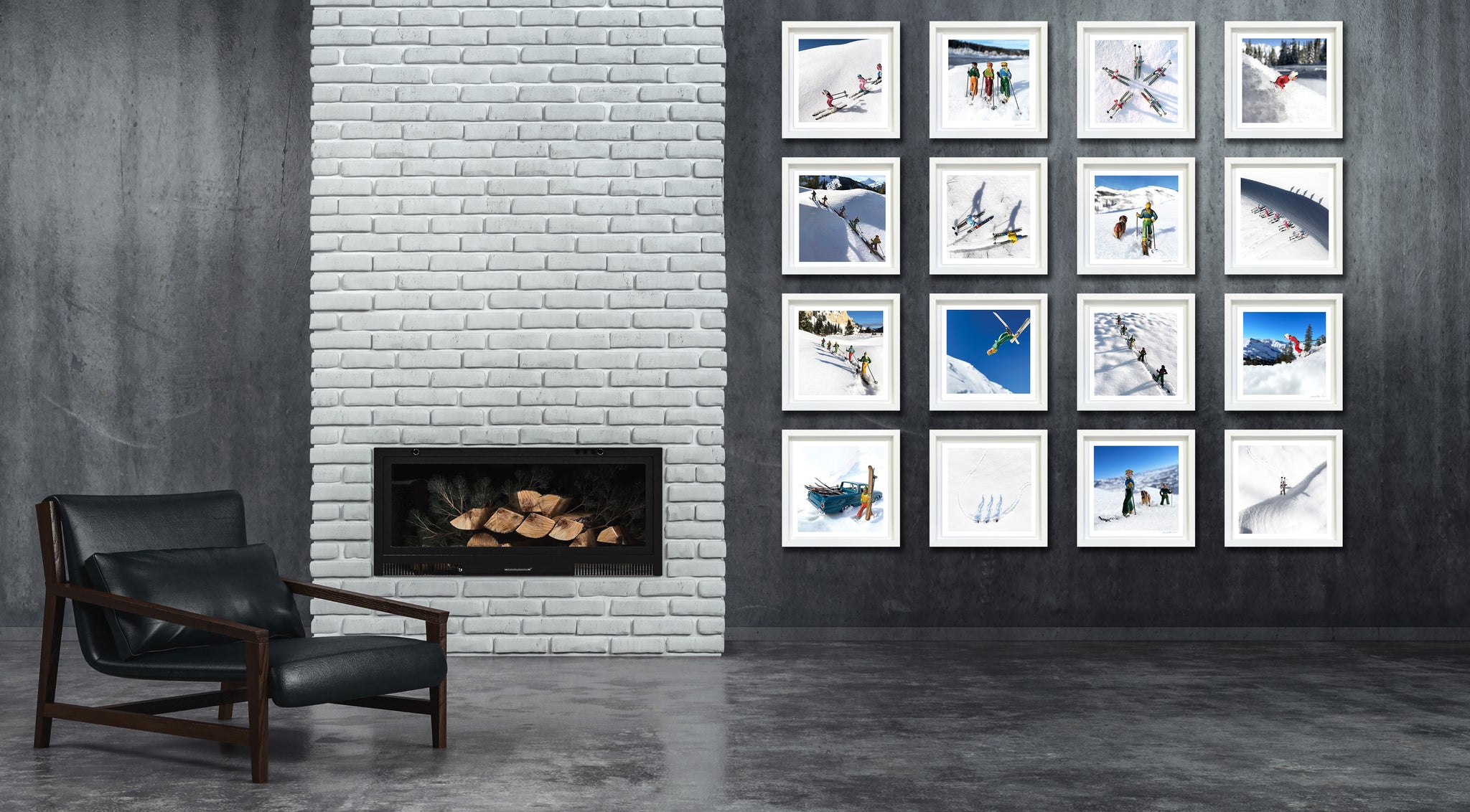 Gallery Wall of Hooey Mountain's vintage toy skier images