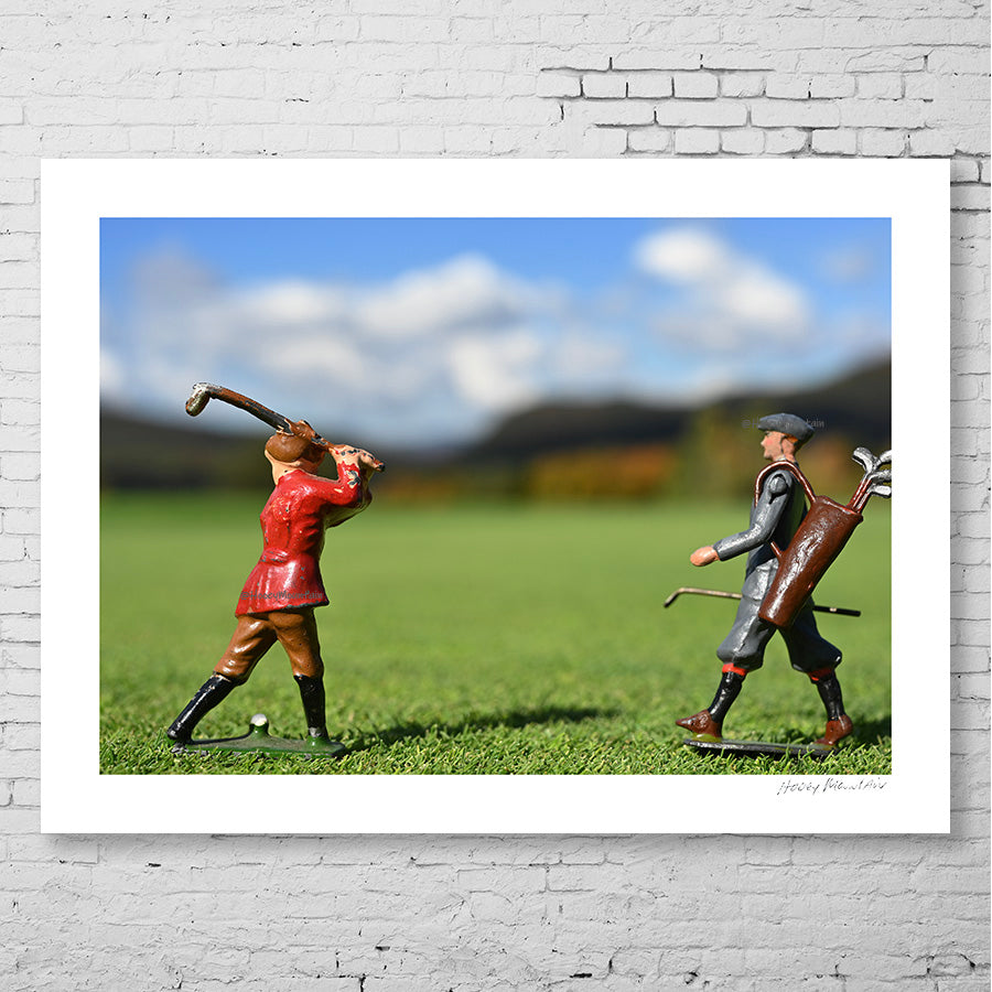 Antique toy golfers fine art  photo by Hooey Mountain