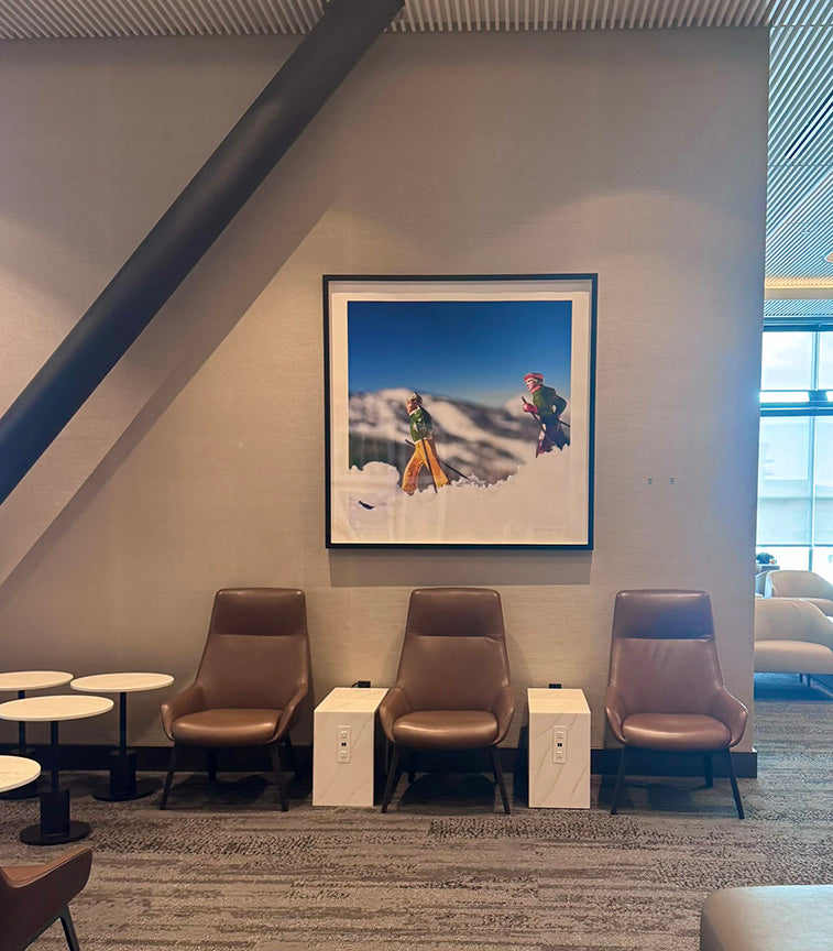 Hooey Mountain photograph of toy skiers in a hospitality setting