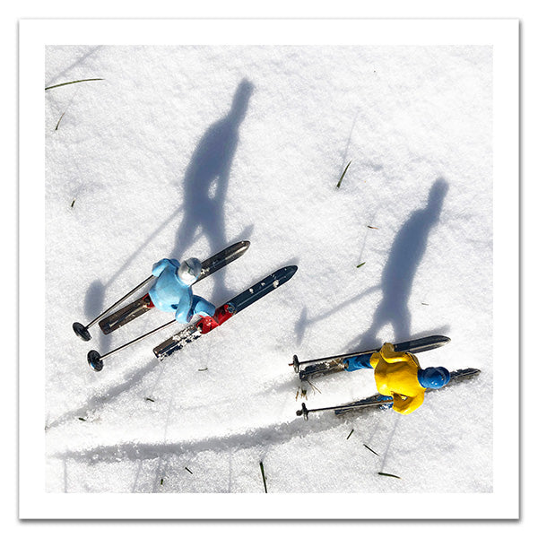 Antique toy skiers by Hooey Mountain