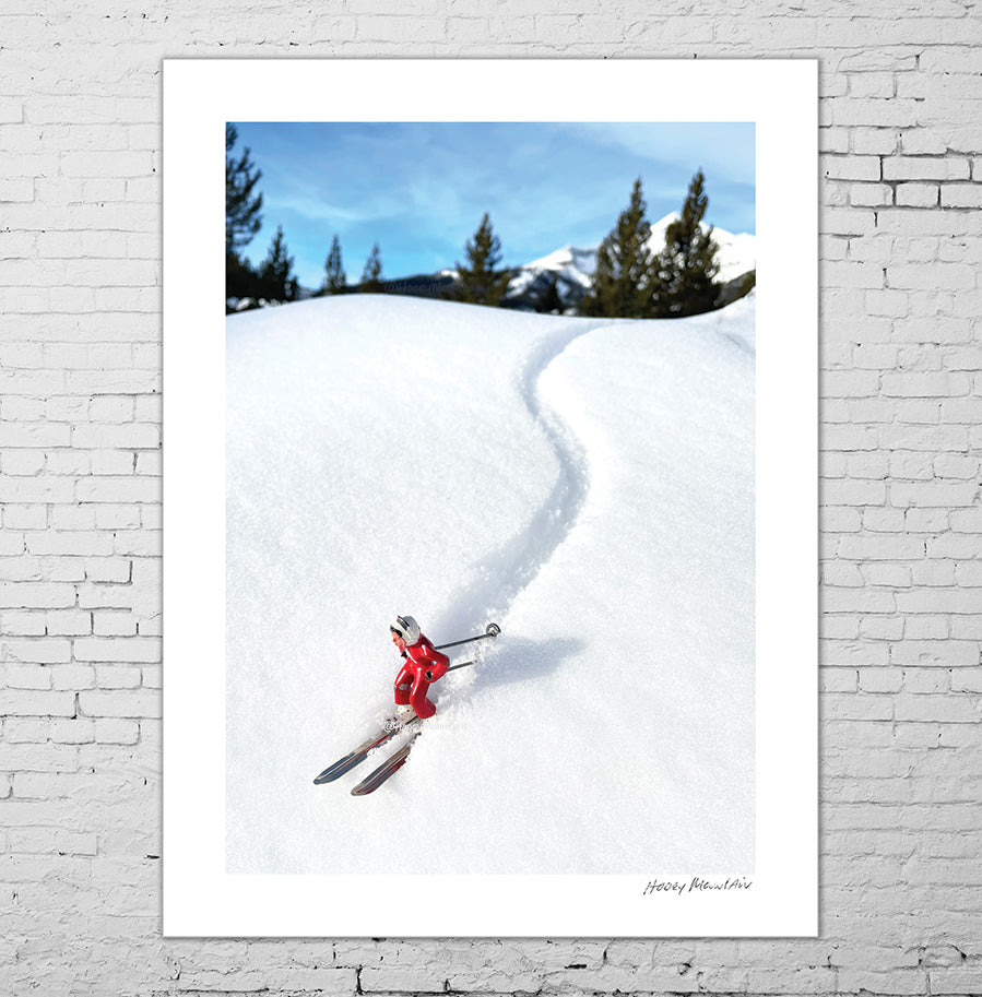 Lone skier by Hooey Mountain