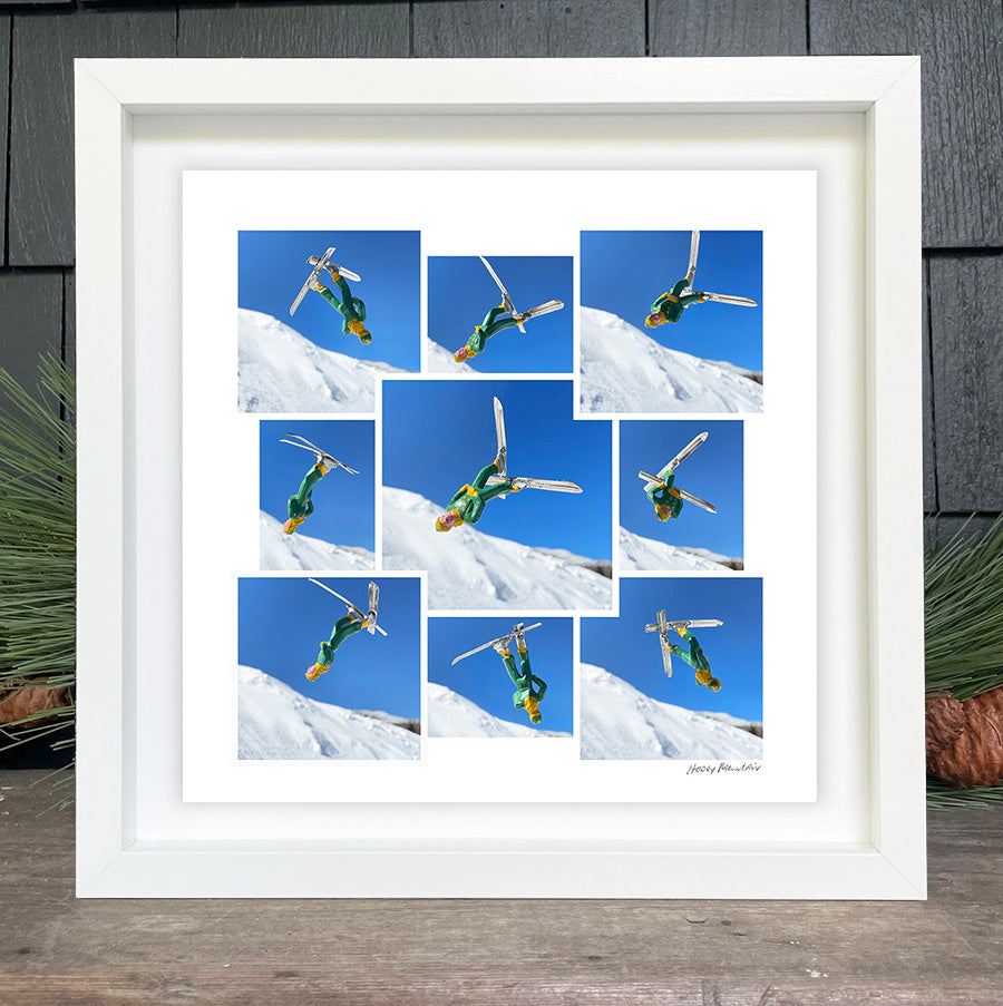 The Minis - 9x9 image in a 12x12 (and 11x14) Floated in a White Wood Frame