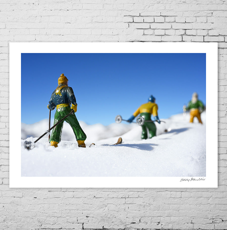 Vintage Toy SKiers by Hooey MOuntain