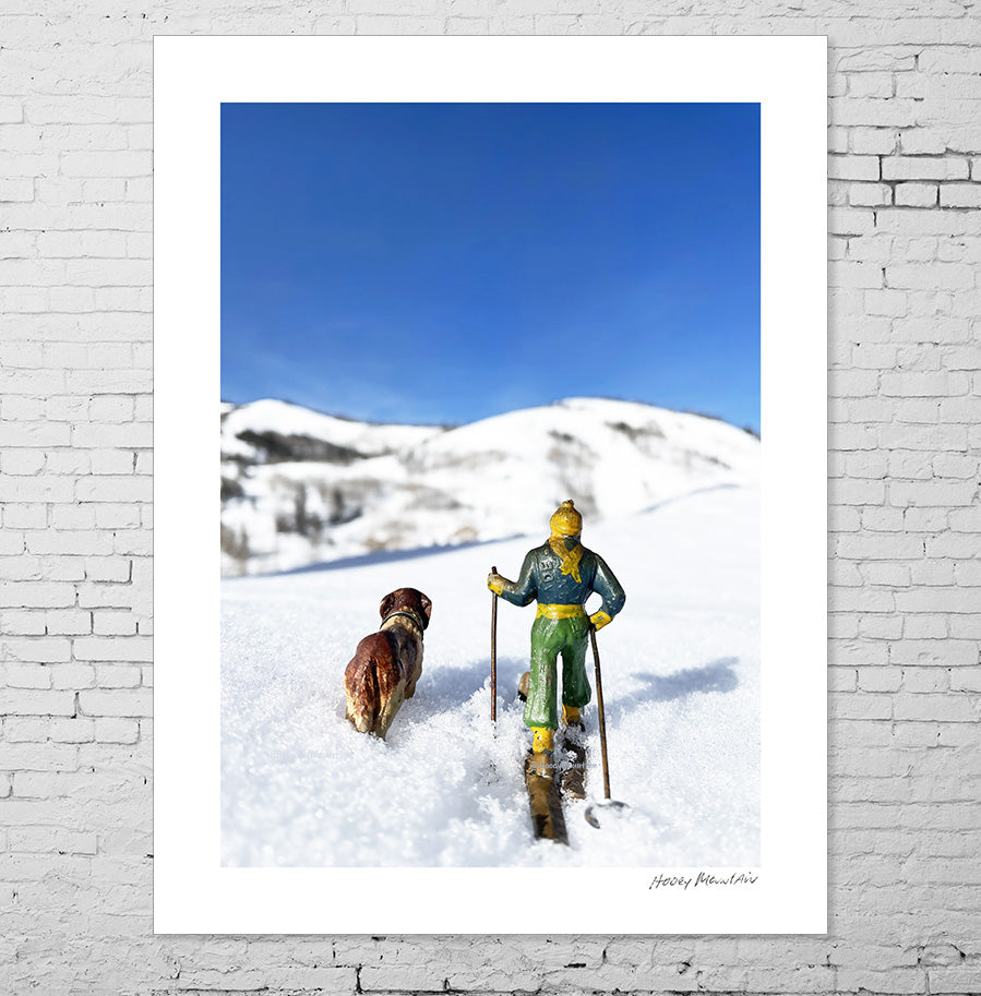 Toy Dog and Toy Skier by Hooey Mountian