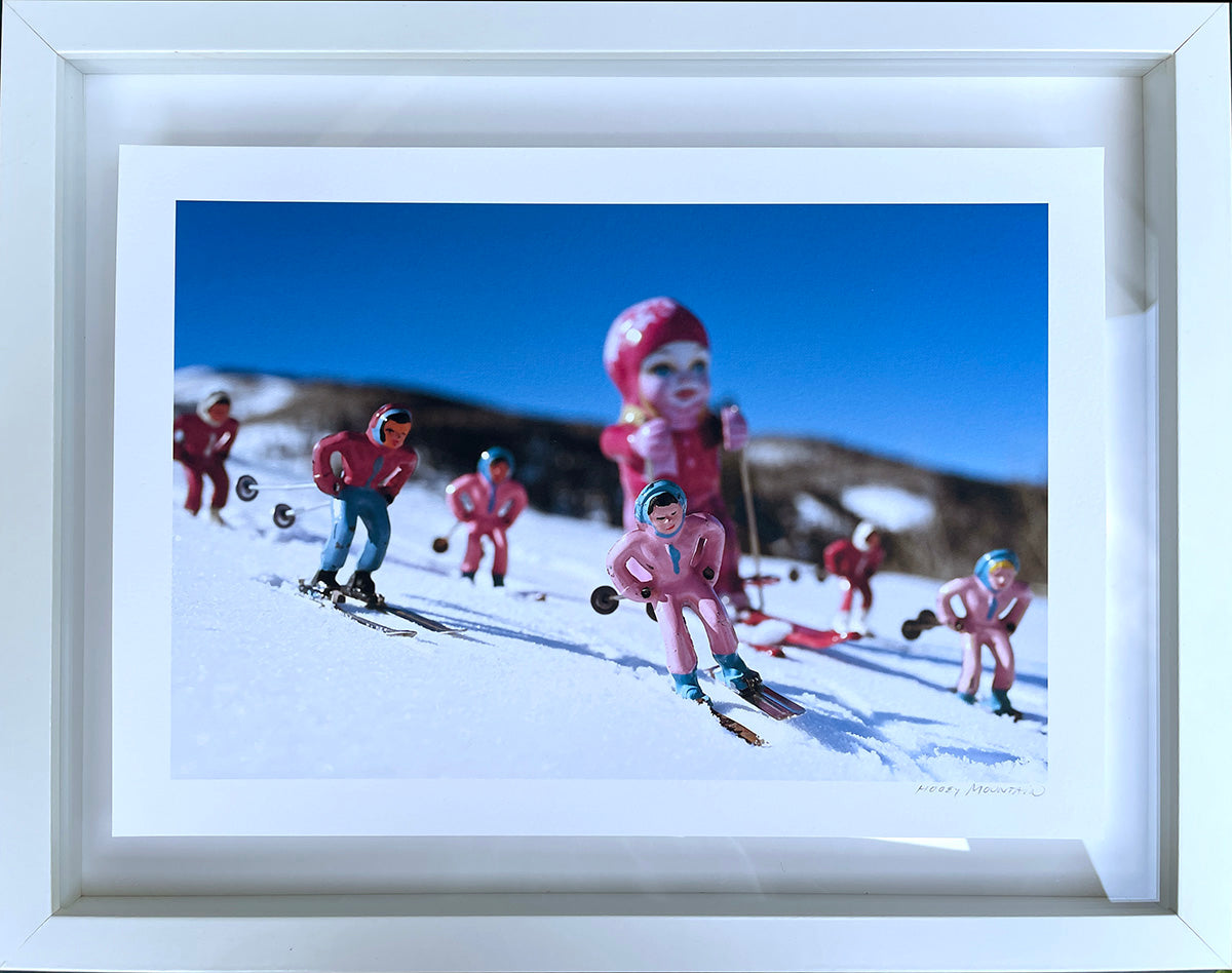 Pink Toy Skiers by Hooey Mountain
