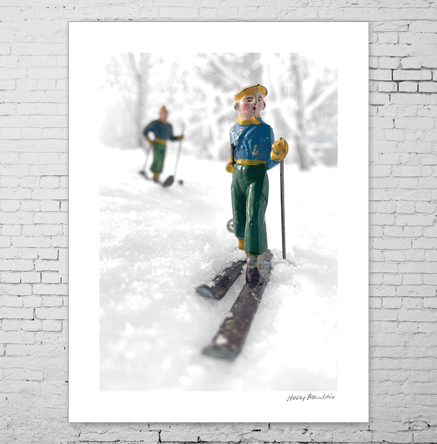 Fairyland vintage toy skier print by Hooey Mountain