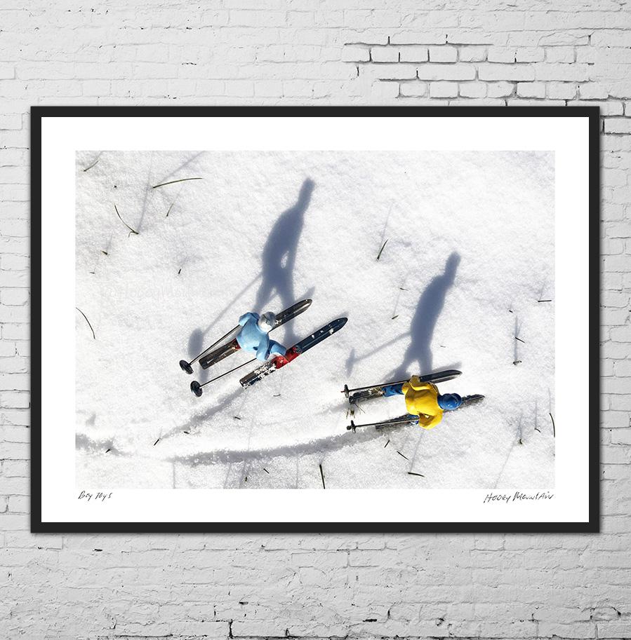 Vintage Toy Skiers with Shadow photo as gifts by Hooey Mountain